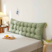 Beddinghome Green Rectangular Bed Pillow - Soft and Supportive - Perfect for Sleep, Relaxation, and Decor